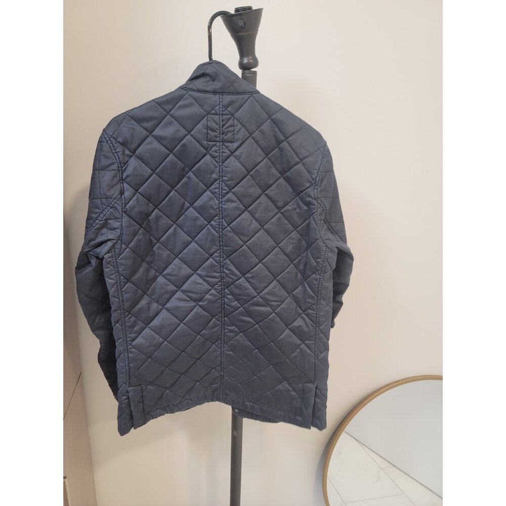 Johnnie-O Navy Blue Weldon Antique Cotton Quilted Jacket Sz S Small - Picture 5 of 7